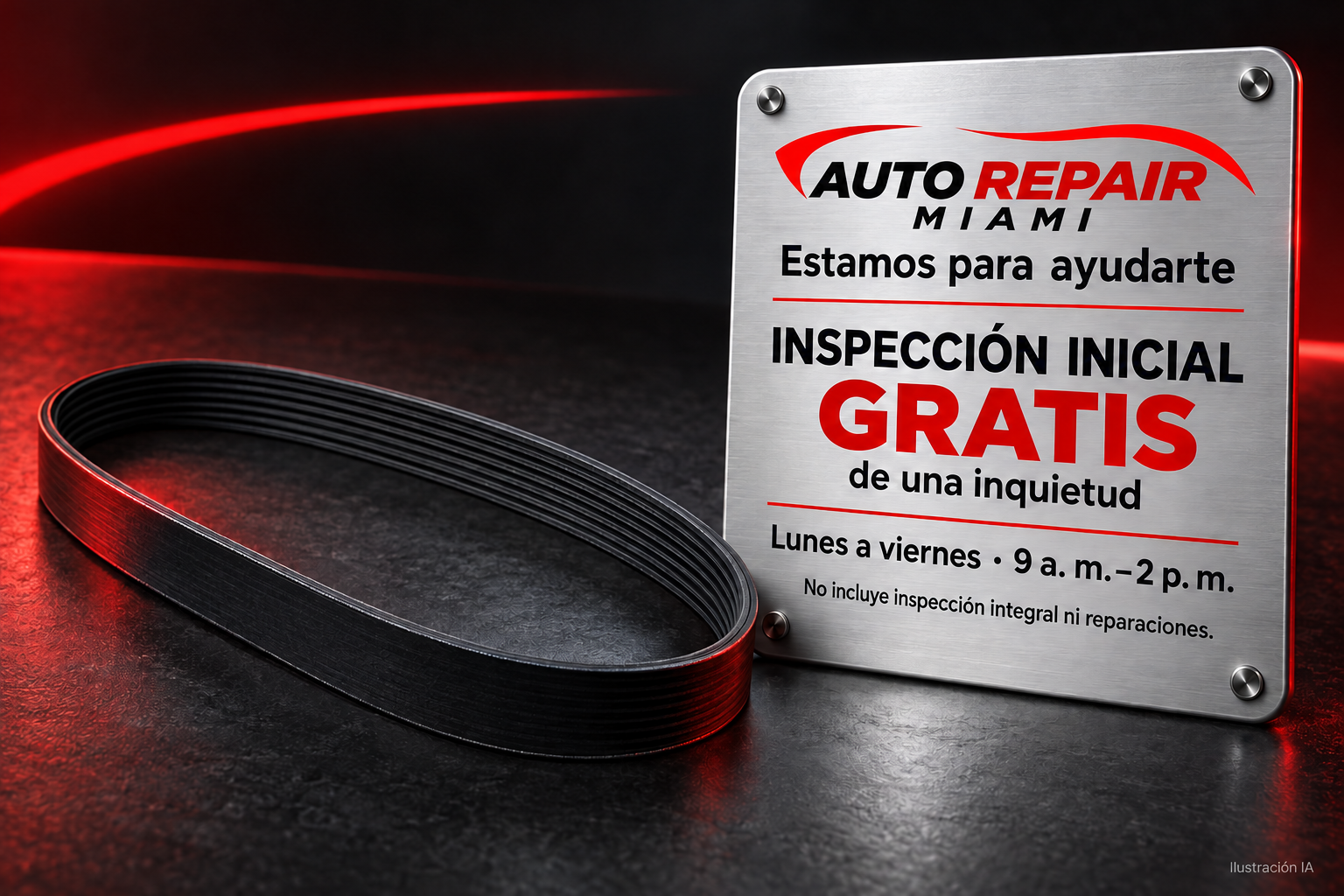 Correa de accesorios: qué preguntar si escuchas un chillido