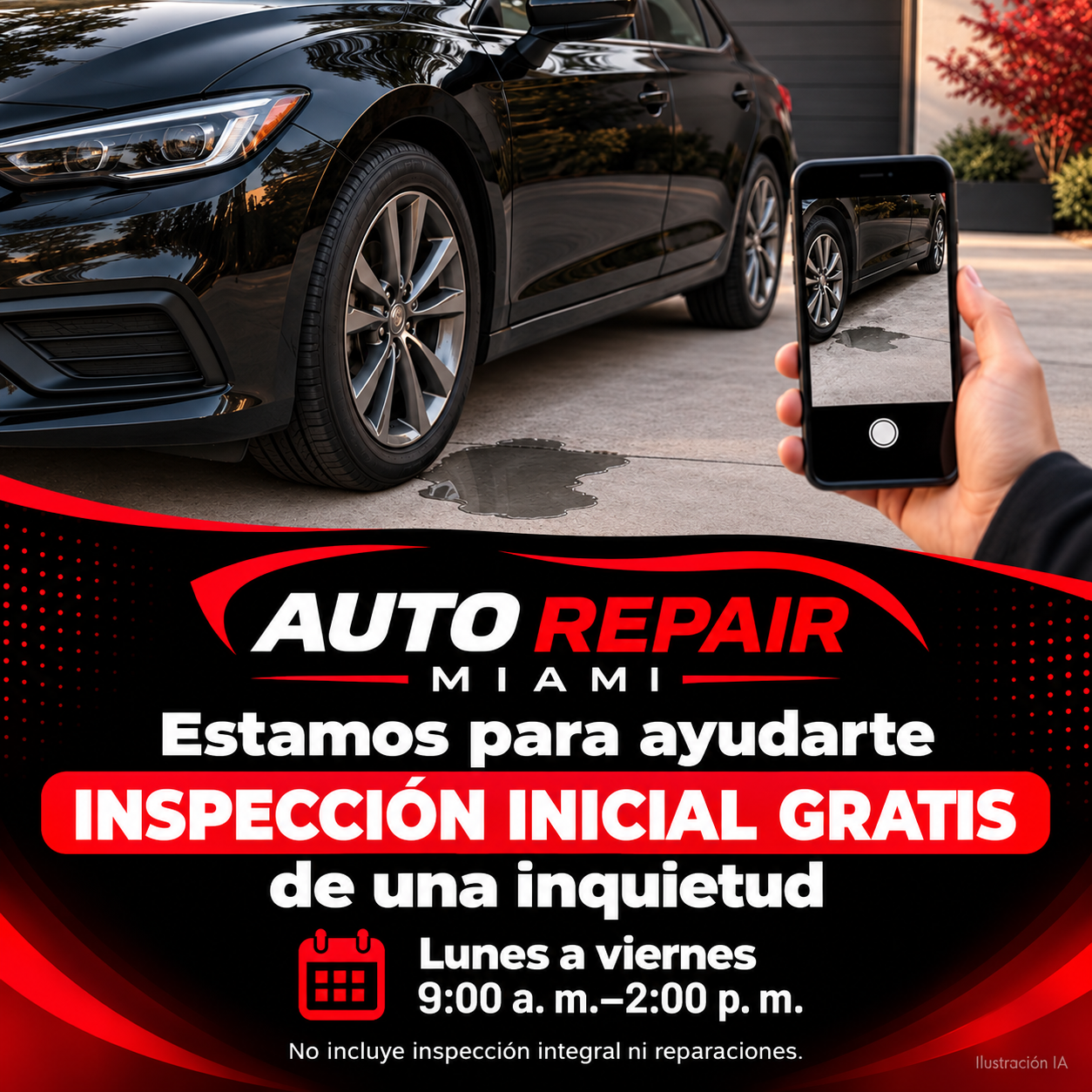 Fuga debajo del auto: qué anotar antes de pedir una inspección