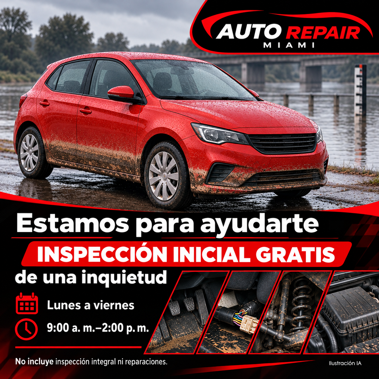 Auto expuesto a una inundación: qué hacer antes de intentar arrancarlo