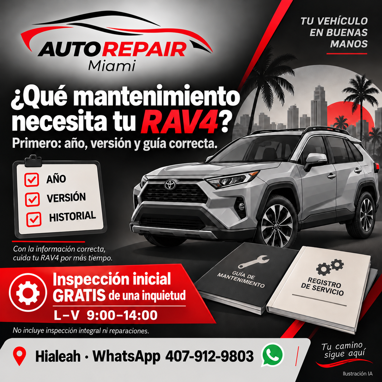 Toyota RAV4: cómo encontrar la guía de mantenimiento de tu versión