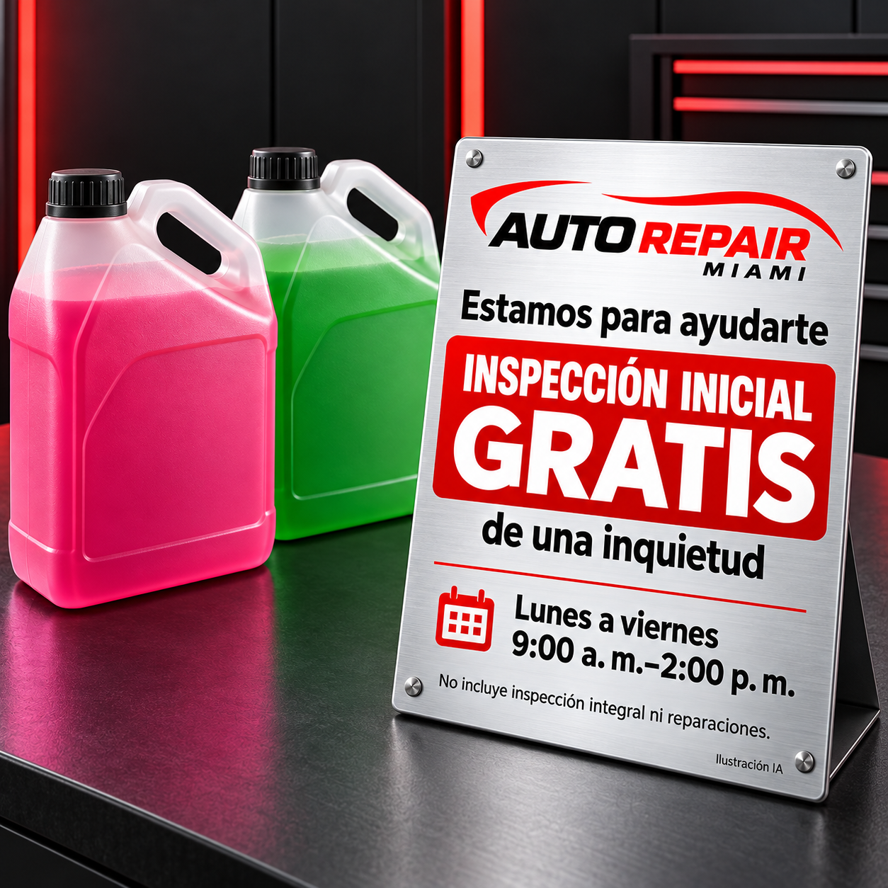 Refrigerante del motor: por qué el color no basta para elegirlo